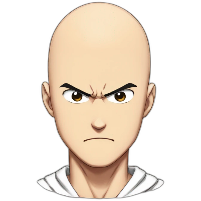 Saitama one punch man angry emoji