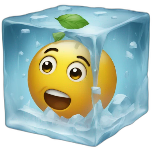 NUMBER 1 INSIDE AN ICE CUBE emoji