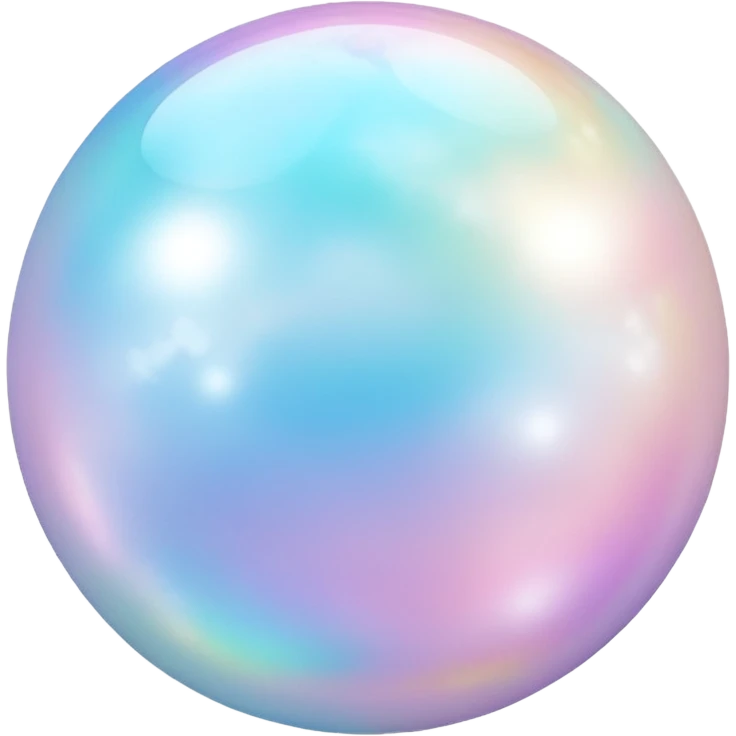 Pastel white divine iridescent shiny sparkly glorious glowing celestial cloudy marble ball emoji