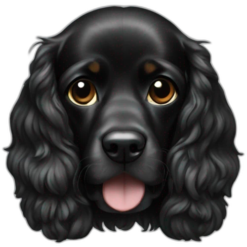 Cocker black emoji