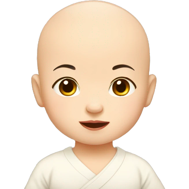 Bald Chinese baby  emoji