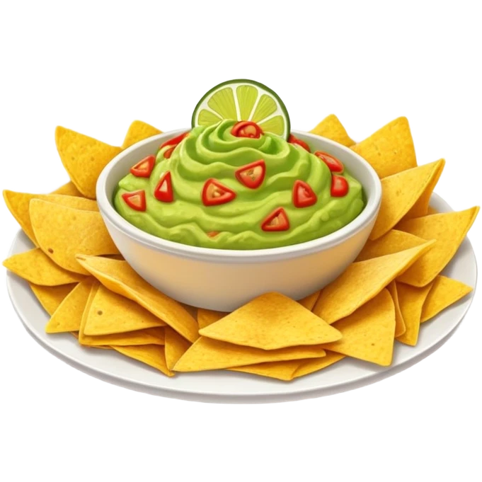 nachos with guacamole dip emoji