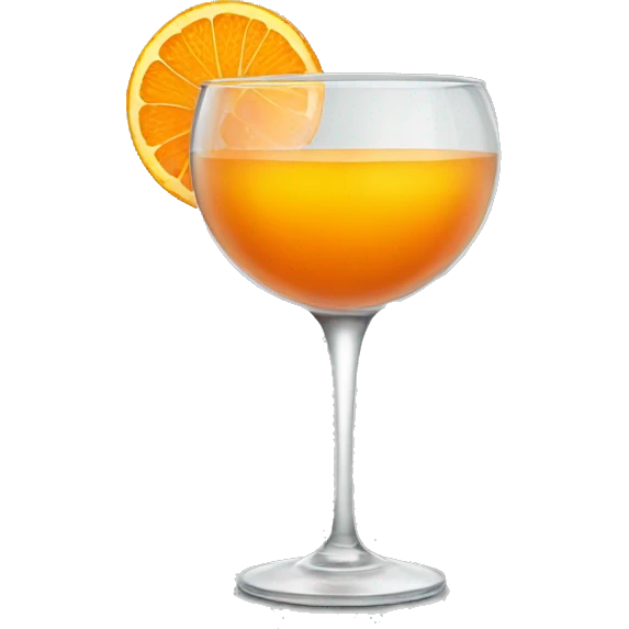 Glass with orange emoji