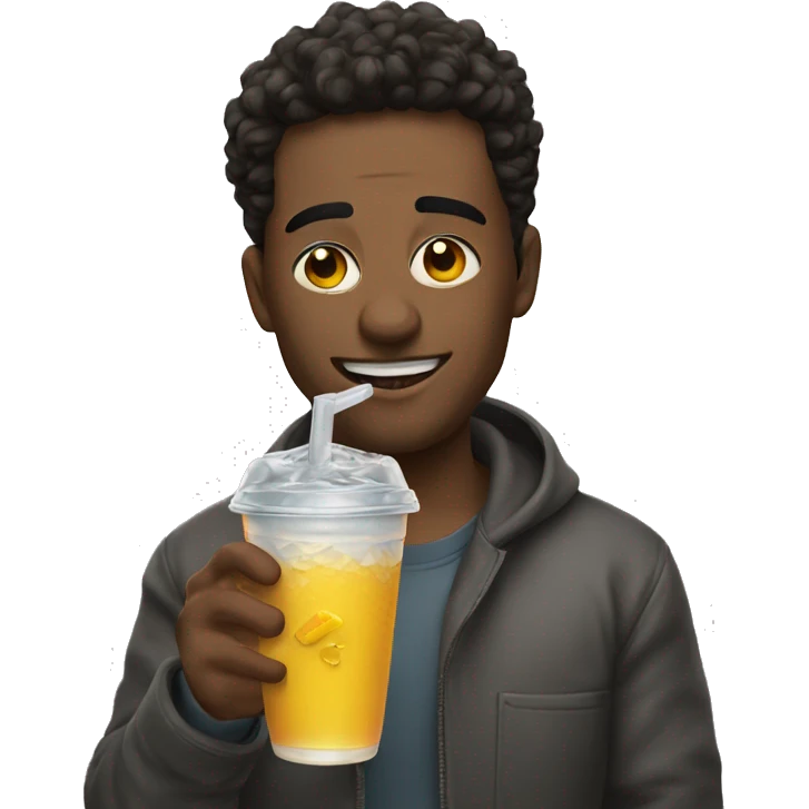 😔 with drink emoji