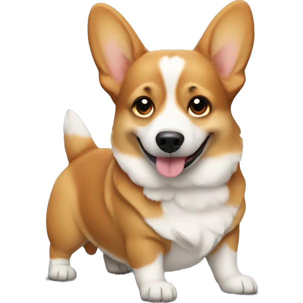 the dog corgi thought  emoji
