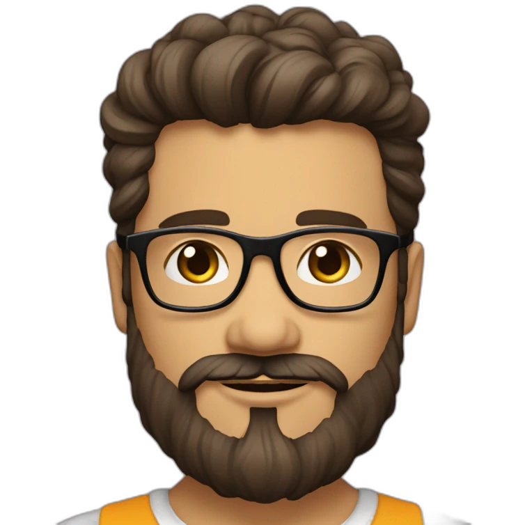 DA SILVA brun cheveux court barbe de 3 jour porte lunette VILLARS emoji