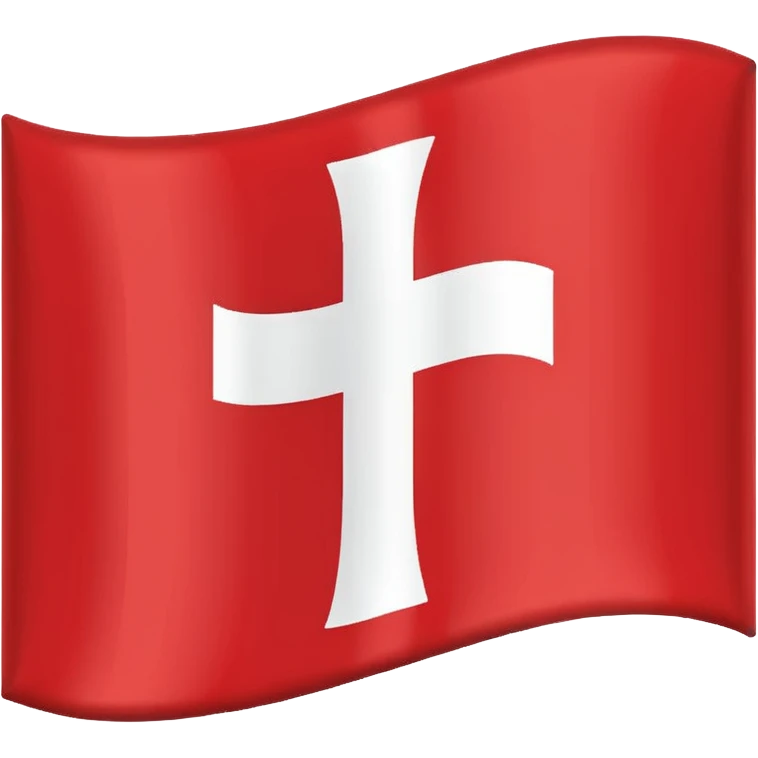 Flag red background red cross emoji