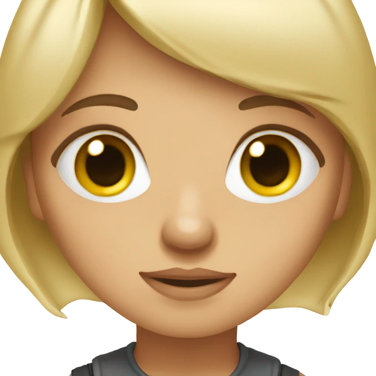 Women kneeling in with big eyes emoji