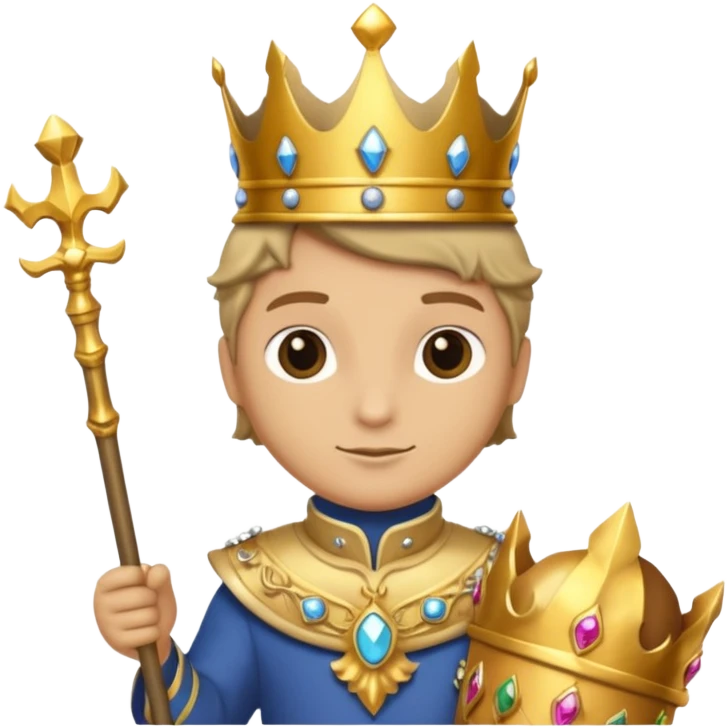 royal staff tortiose with scepter in left hand emoji