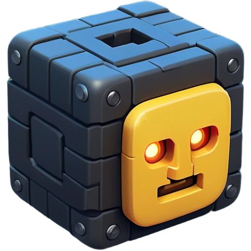 Clash of Clans aesthetic: Cinematic Playful Pixel 3D Key Portrait Emoji, rendered in a 3D vector-style similar to standard emojis with minimal shading and bold, simplified shapes. A compact, distinct form with signature details, softly glowing with a pixelated adventure charm. Simplified yet unmistakably iconic, highly detailed and consistent, glowing with a soft radiance and high shine. Stylized with a touch of classic pixel-art charm and a soft glowing outline, capturing the essence of a beloved gaming relic with a friendly, playful manner! emoji
