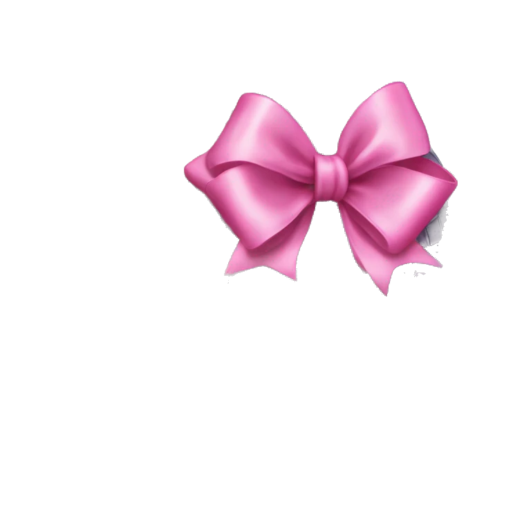Disco ball with pink bow emoji