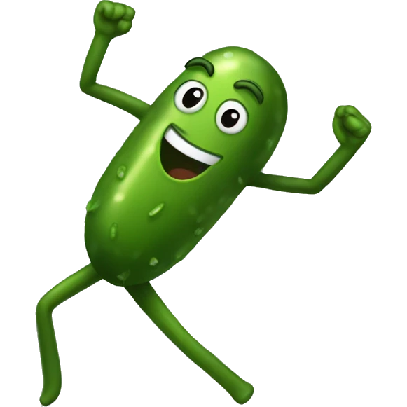 dancing pickle emoji