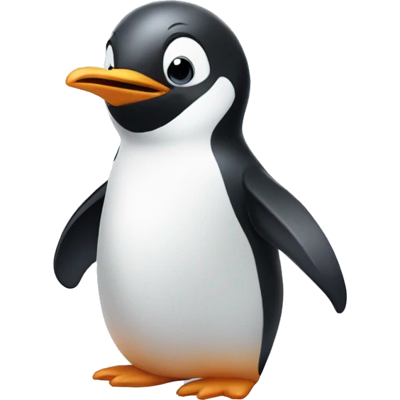 The cute penguin is begging emoji