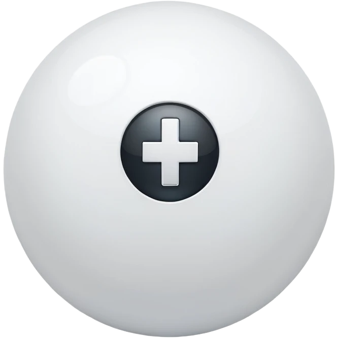 i want a white ball with a plus sign like the smash bros logo emoji