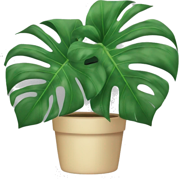 Monstera plant emoji