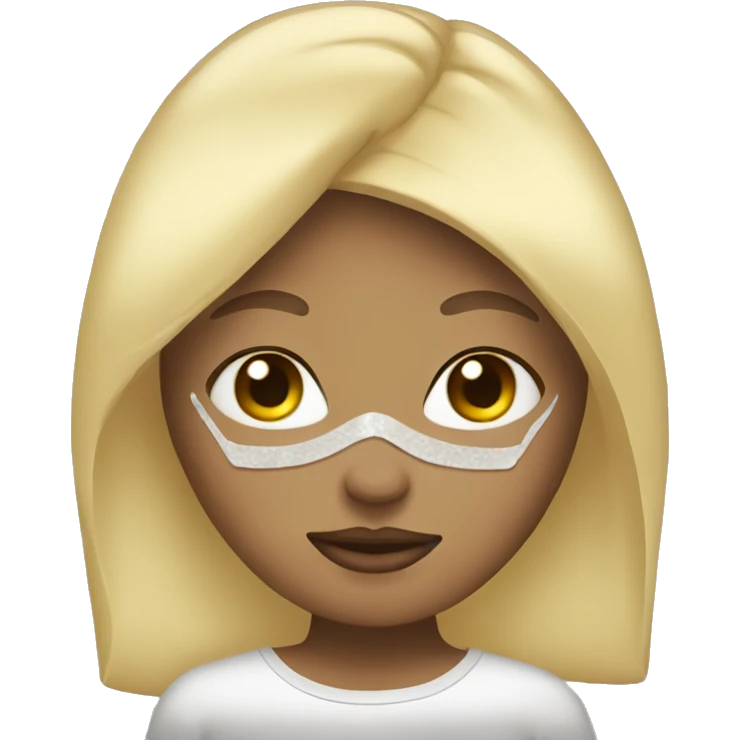 Blonde Girl with sleepmask  emoji