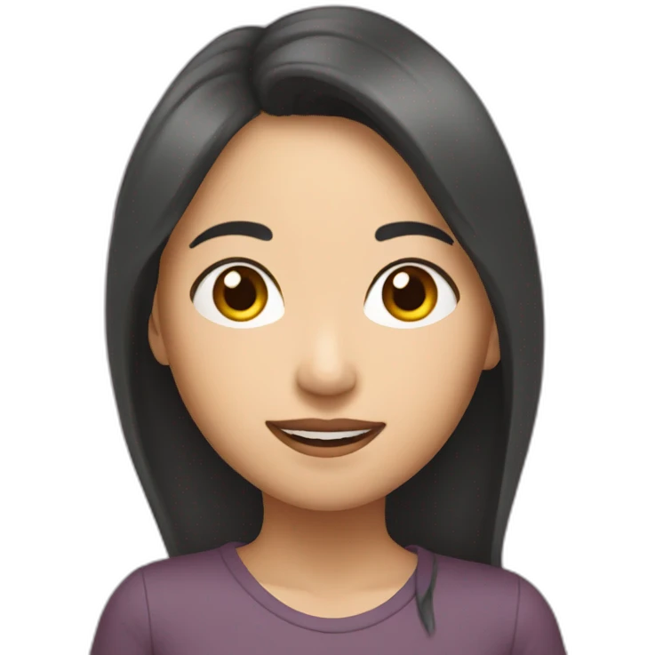 asian woman fall in love emoji