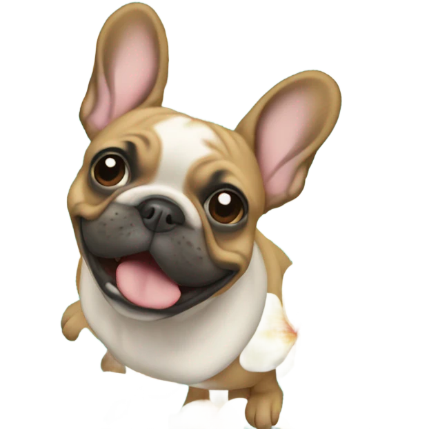 Frenchie in Hawaii emoji