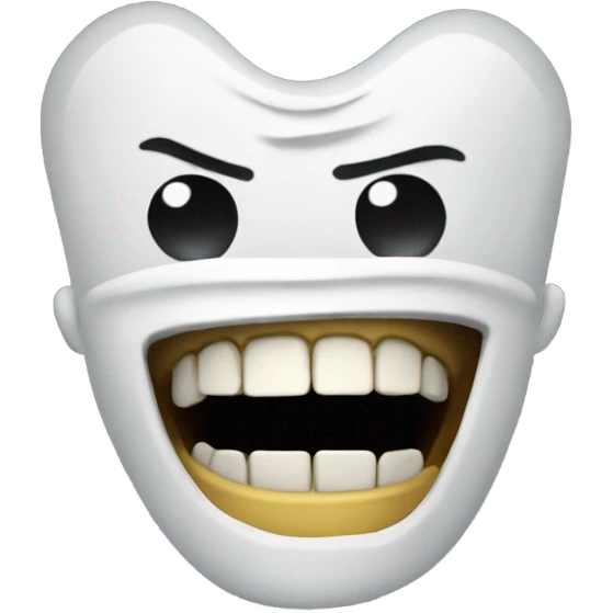 A mischievous robber tooth emoji