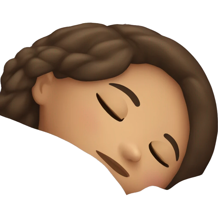 Brunette girl sleeping  emoji