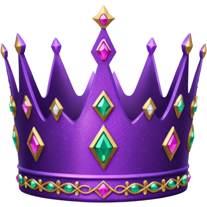 Purple Glitter Crown emoji