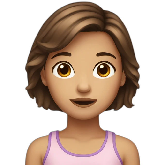 11 year old girl brown hair brown eyes emoji