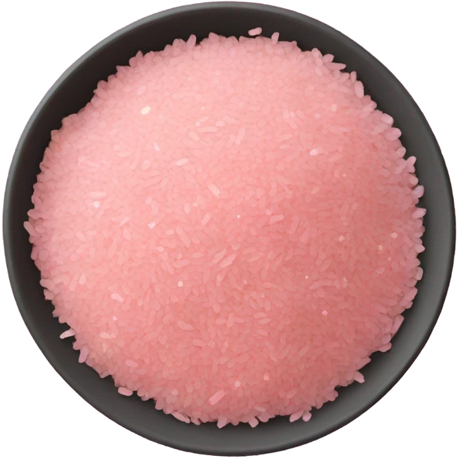 Pink rice with glitter emoji
