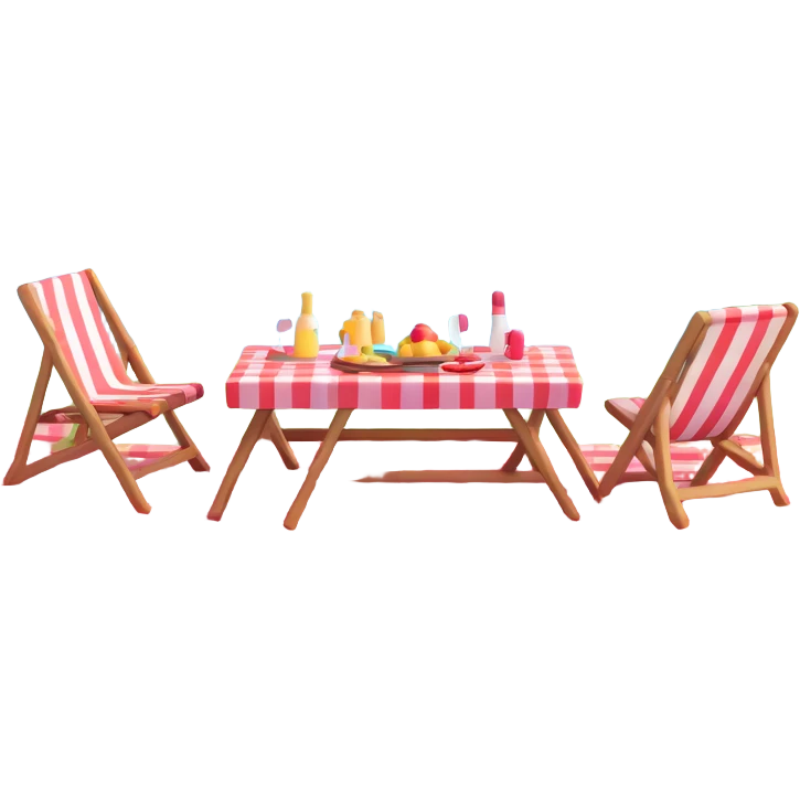 picnic by a peaceful lake emoji
