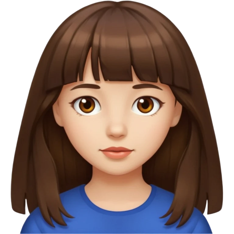 eu quero uma menina de franja e cabelo comprido cabelo castanho  emoji