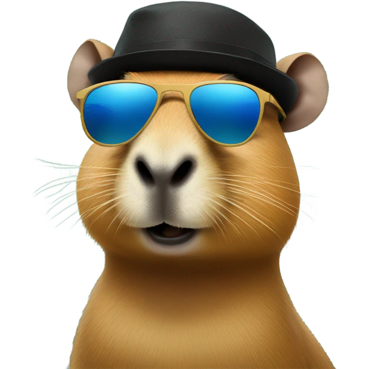 Capybara wearing sunglasses  emoji