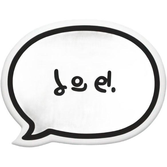White word bubble with “lol” inside, no smiley face, no period emoji