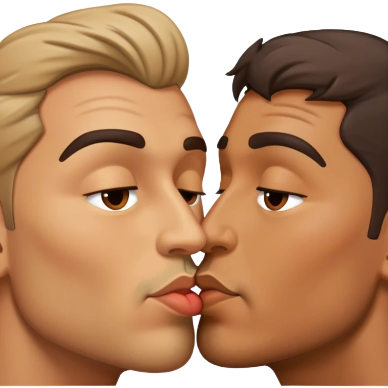 two men kissing  emoji