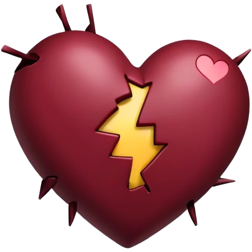 broken heart Burgundy emoji