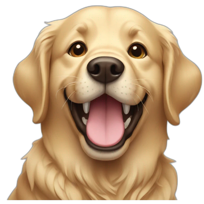 happy retriever emoji