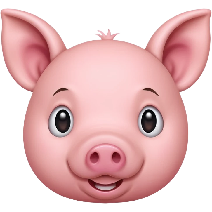 Round pig with long ears  emoji