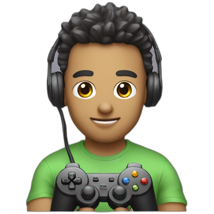 gamer with joystik emoji
