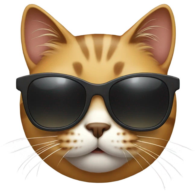 Cat with sunglasses  emoji