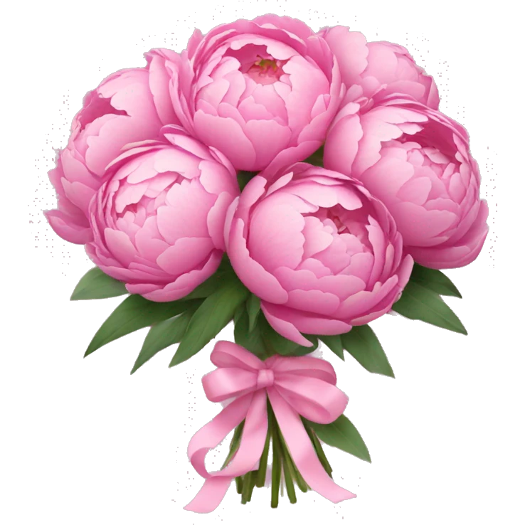 Pink peonies bouquet  emoji