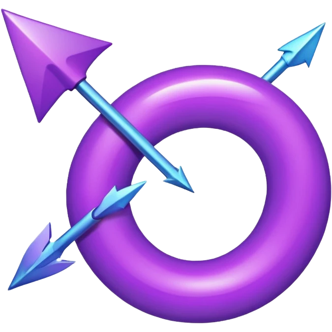 arrow curved emoji-style purple colour emoji