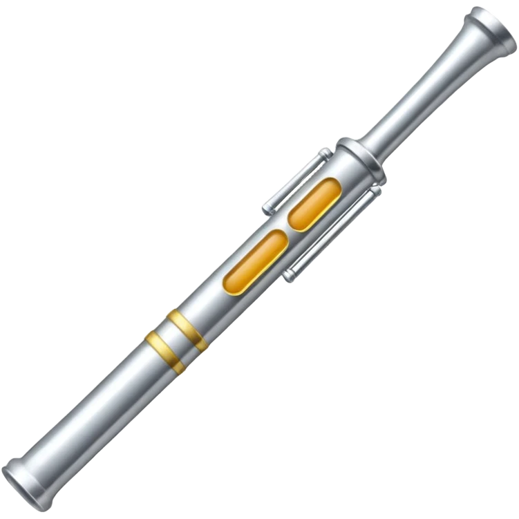 quiero una flauta travesera plateada emoji