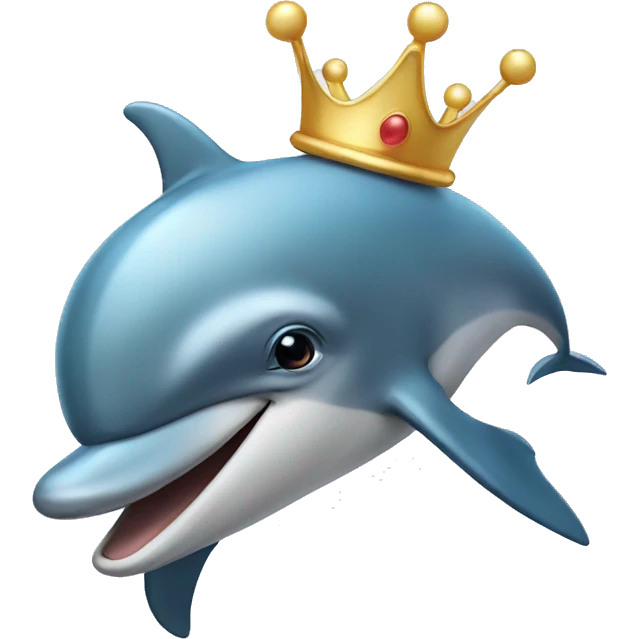 Dolphin with a crown  emoji