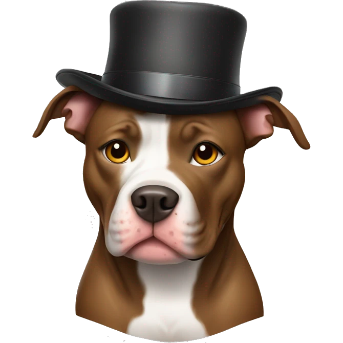 pitbull with a hat emoji