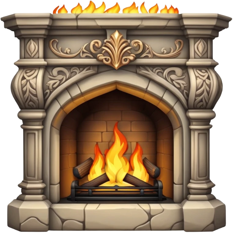 Enchanted fireplace emoji