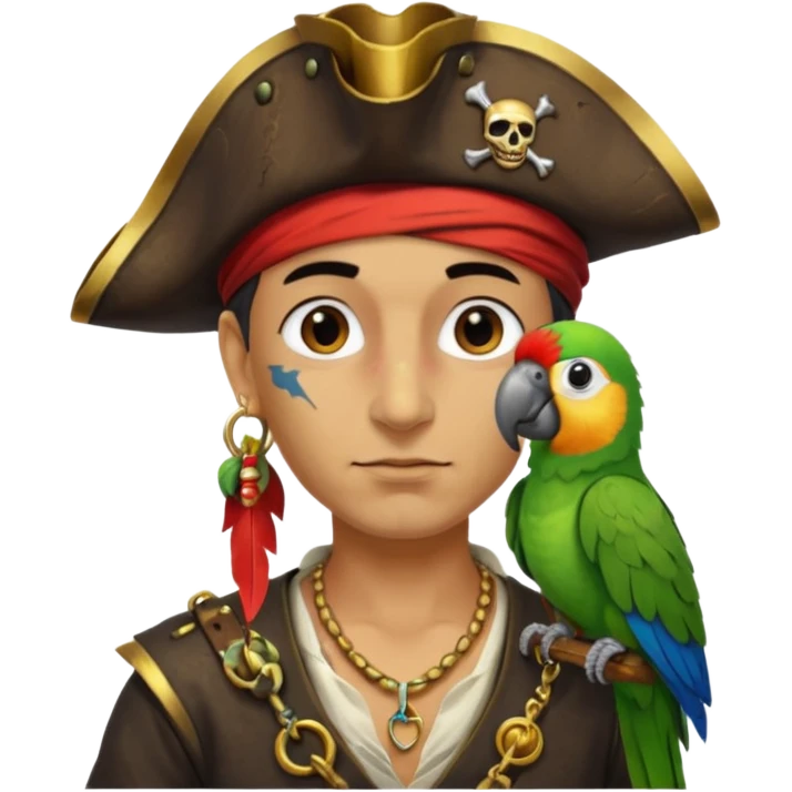 pirate and parrot emoji