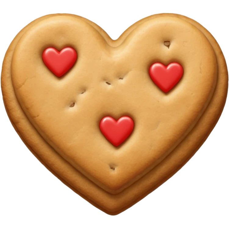 cookie heart shape woth glase emoji