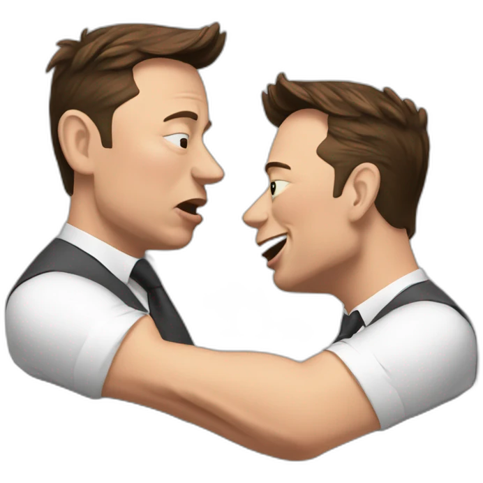 elon musk slapping another elon musk emoji