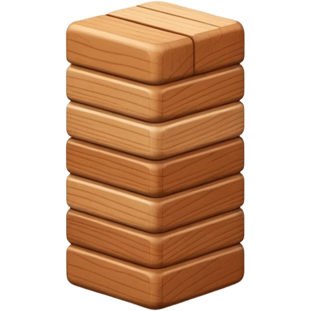 building material: wooden blocks stacked on top of each other emoji