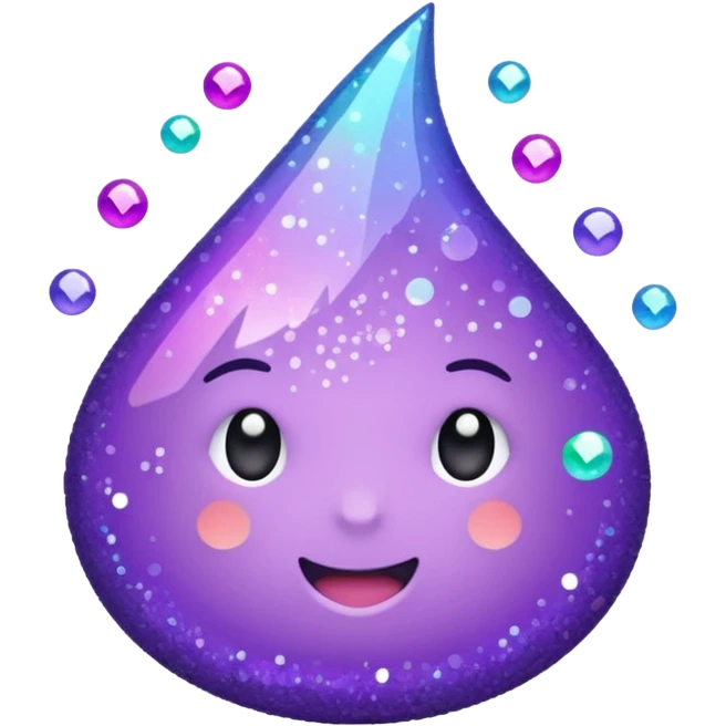 glitter purple X emoji