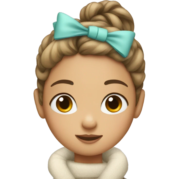 Girl with a cute bow and uggs emoji