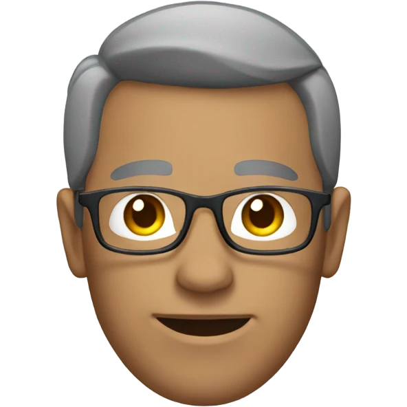 man gray ponytail glasses emoji